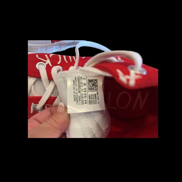 Converse High Top Not A Chuck Untitled Red Shoes for Men 8.5 Women 10.5 New - Picture 4 of 5